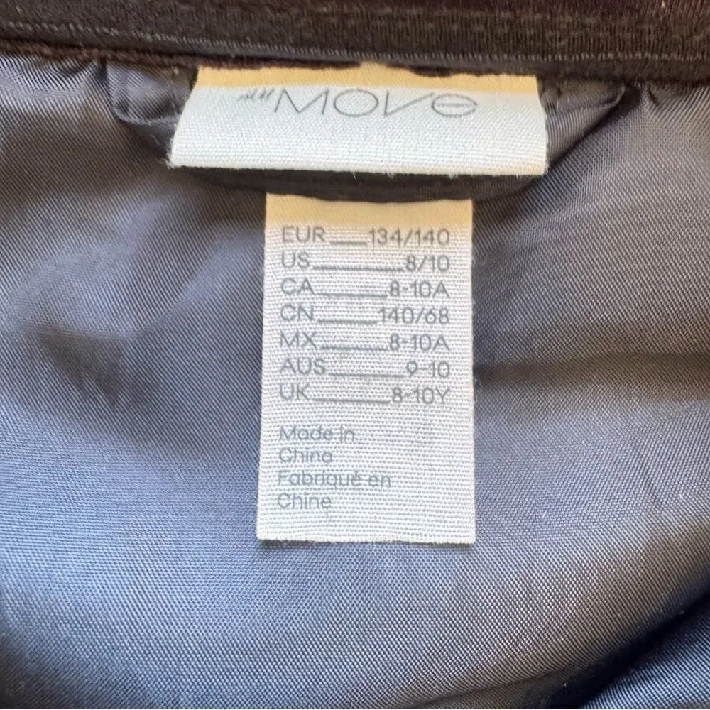 H&M black Hooded Athletic Boys Jacket SZ M #2481